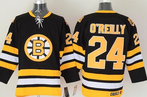Bruins #24 Terry O'Reilly CCM Throwback Black Stitched NHL Jersey