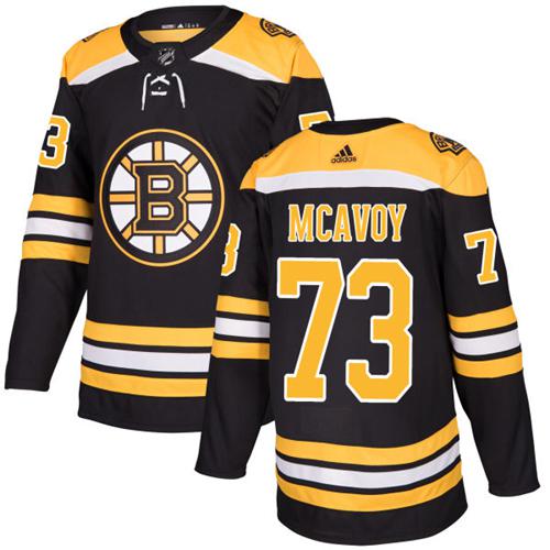 Adidas Bruins #73 Charlie McAvoy Black Home Authentic Stitched NHL Jersey