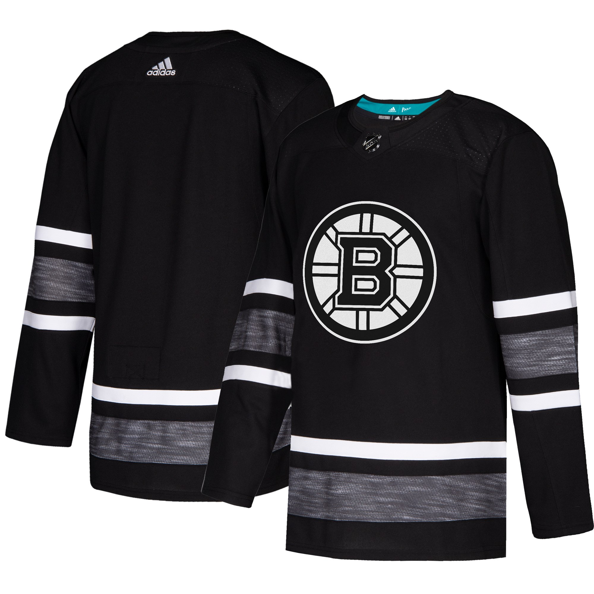 Adidas Bruins Blank Black 2019 All-Star Game Parley Authentic Stitched NHL Jersey