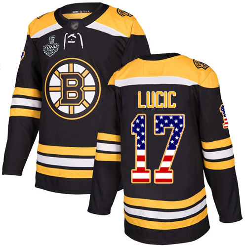 Adidas Bruins #17 Milan Lucic Black Home Authentic USA Flag Stanley Cup Final Bound Stitched NHL Jersey Adidas Bruins #17 Milan Lucic Black Home Authentic USA Flag Stanley Cup Final Bound Stitched NHL Jersey