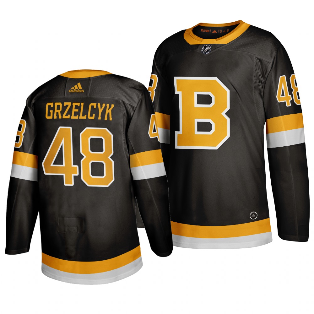 Adidas Boston Bruins #48 Matt Grzelcyk Black 2019-20 Authentic Third Stitched NHL Jersey
