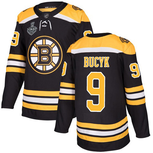 Adidas Bruins #9 Johnny Bucyk Black Home Authentic Stanley Cup Final Bound Stitched NHL Jersey
