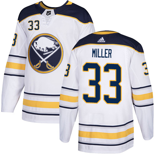 Adidas Sabres #33 Colin Miller White Road Authentic Stitched NHL Jersey
