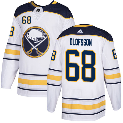 Adidas Sabres #68 Victor Olofsson White Road Authentic Stitched NHL Jersey