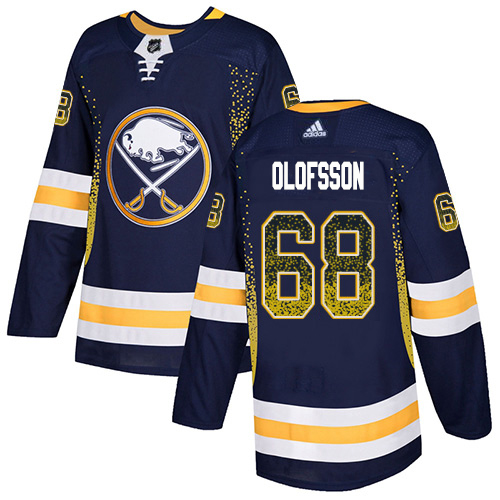 Adidas Sabres #68 Victor Olofsson Navy Blue Home Authentic Drift Fashion Stitched NHL Jersey