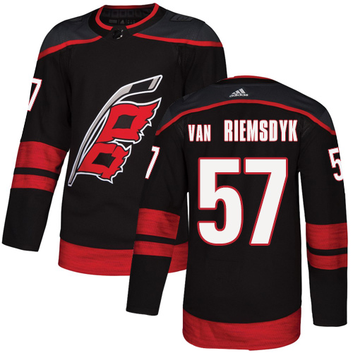 Adidas Hurricanes #57 Trevor Van Riemsdyk Black Alternate Authentic Stitched NHL Jersey