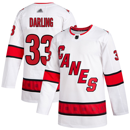 Adidas Hurricanes #33 Scott Darling White Road Authentic Stitched NHL Jersey