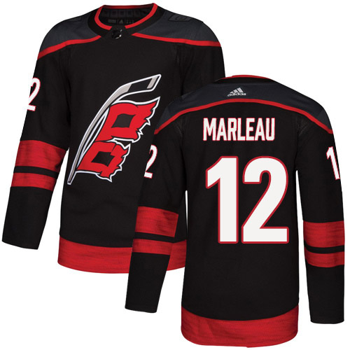 Adidas Hurricanes #12 Patrick Marleau Black Alternate Authentic Stitched NHL Jersey