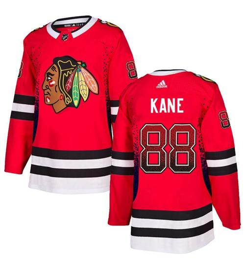 Adidas Blackhawks #88 Patrick Kane Red Home Authentic Drift Fashion Stitched NHL Jersey