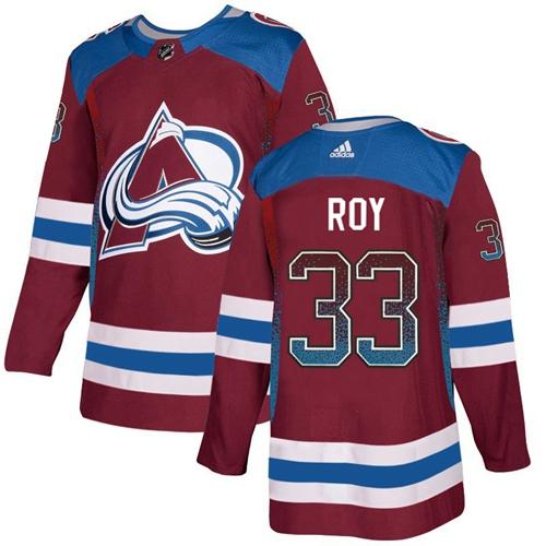 Adidas Avalanche #33 Patrick Roy Burgundy Home Authentic Drift Fashion Stitched NHL Jersey