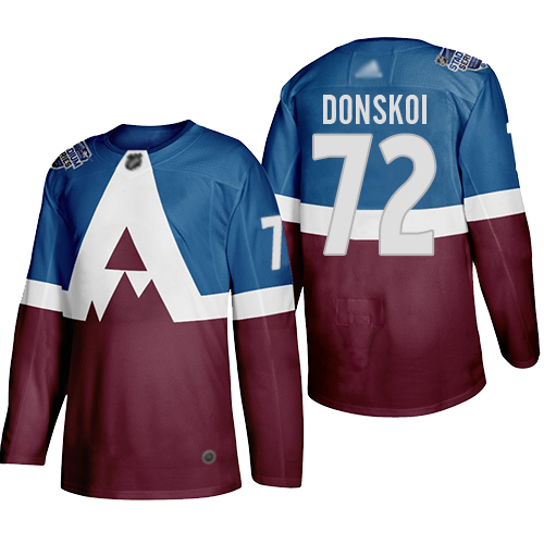 Adidas Colorado Avalanche #72 Joonas Donskoi Men's 2020 Stadium Series Burgundy Stitched NHL Jersey