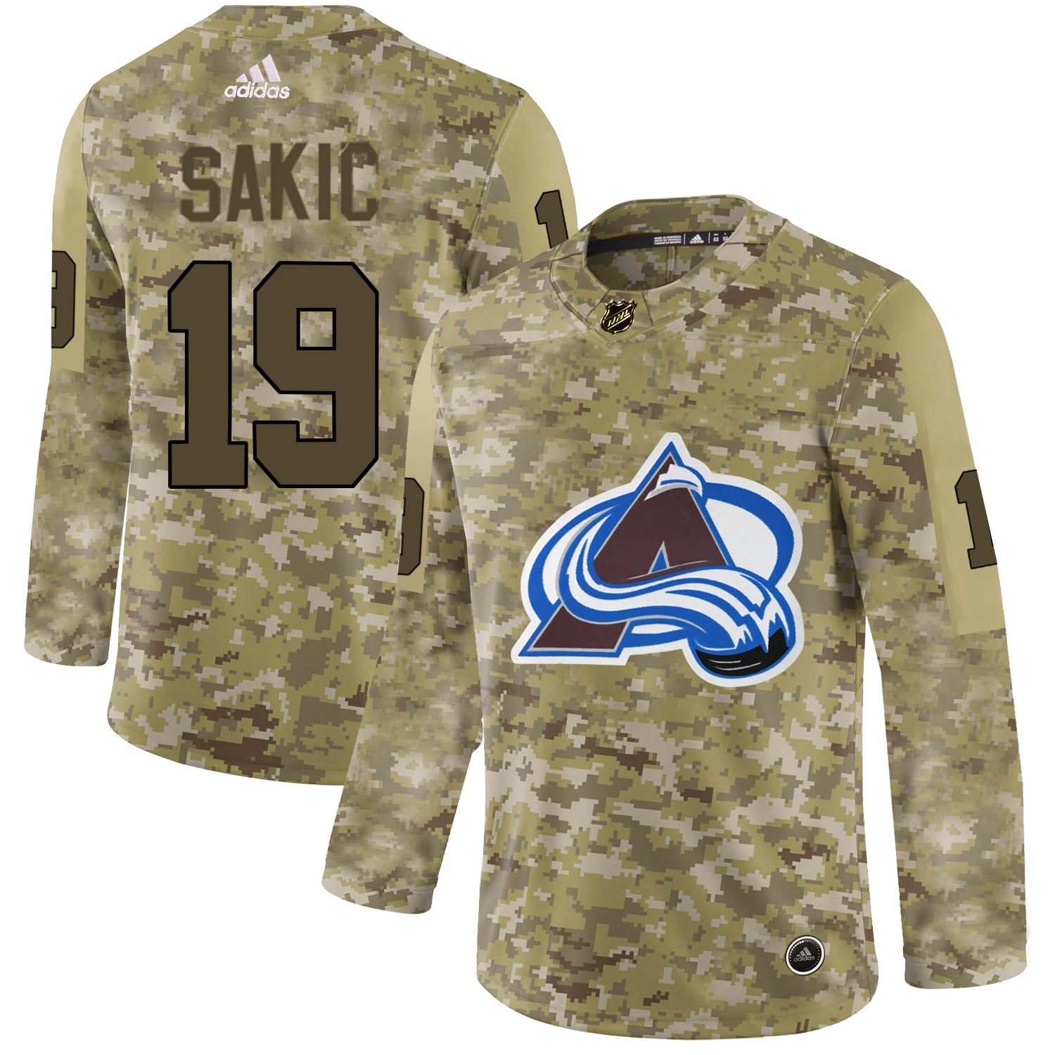 Adidas Avalanche #19 Joe Sakic Camo Authentic Stitched NHL Jersey