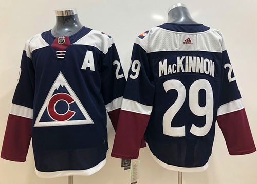 Adidas Avalanche #29 Nathan MacKinnon Navy Alternate Authentic Stitched NHL Jersey