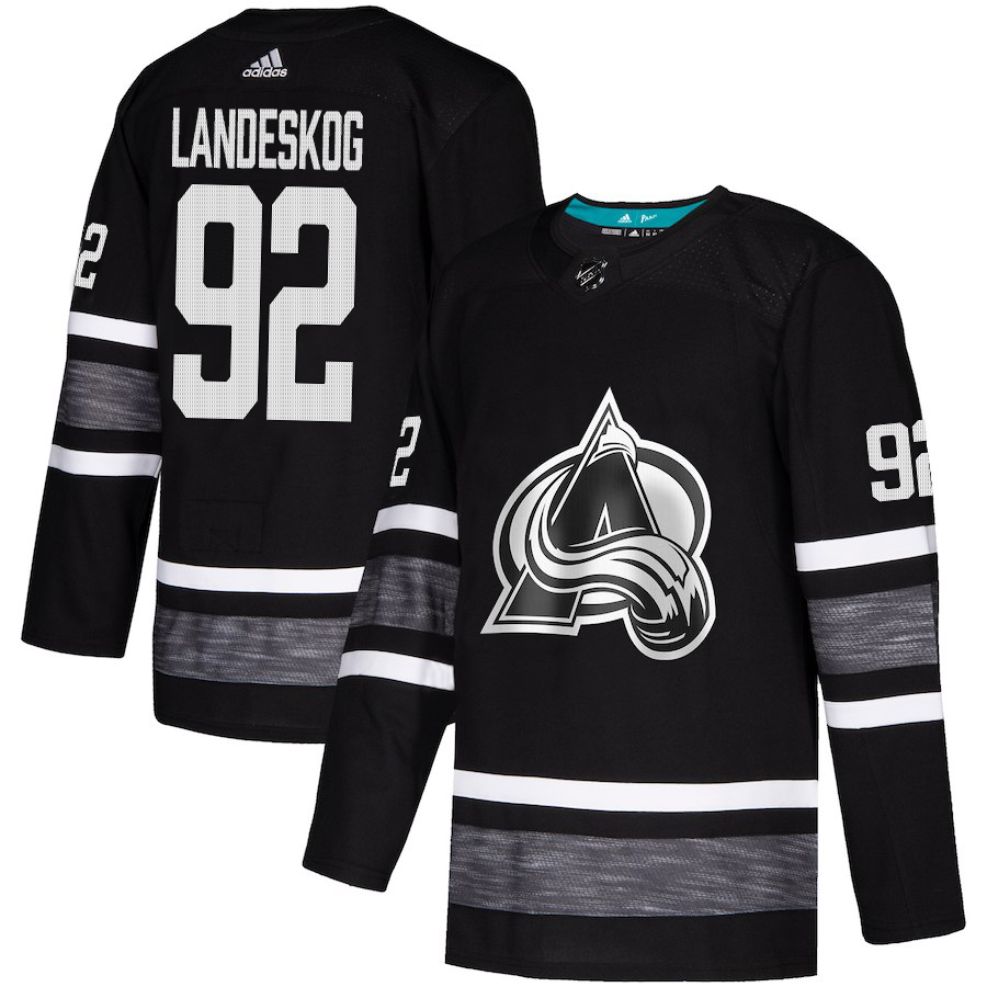 Adidas Avalanche #92 Gabriel Landeskog Black Authentic 2019 All-Star Stitched NHL Jersey