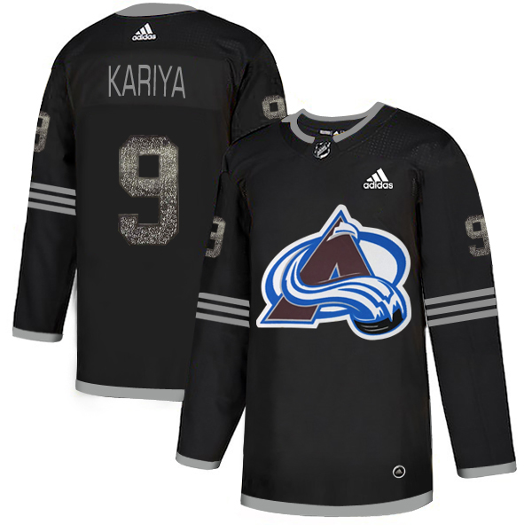 Adidas Avalanche #9 Paul Kariya Black Authentic Classic Stitched NHL Jersey