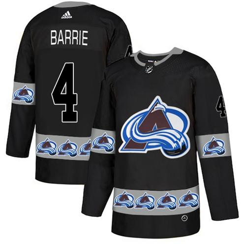 Adidas Avalanche #4 Tyson Barrie Black Authentic Team Logo Fashion Stitched NHL Jersey