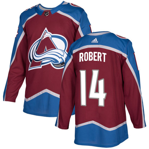 Adidas Avalanche #14 Rene Robert Burgundy Home Authentic Stitched NHL Jersey