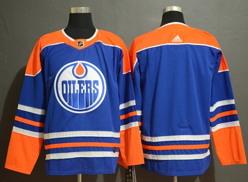 Adidas Oilers Blank Royal Blue Alternate Authentic Stitched NHL Jersey