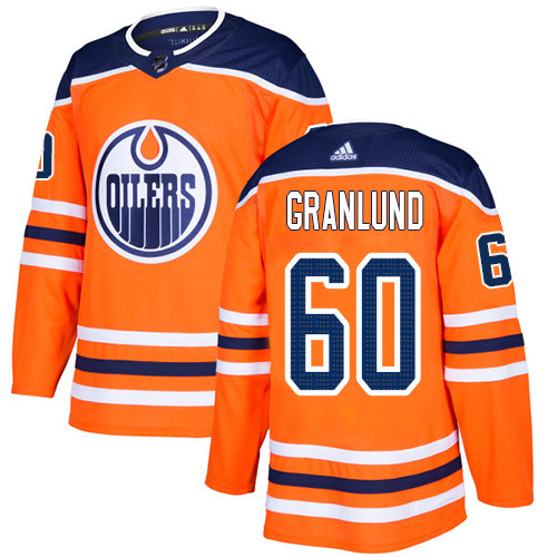 Adidas Oilers #60 Markus Granlund Orange Home Authentic Stitched NHL Jersey