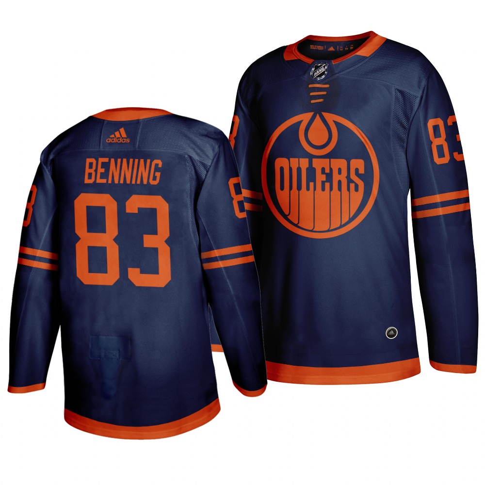 Edmonton Oilers #83 Matt Benning Blue 2019-20 Third Alternate Jersey