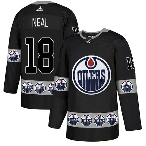 Adidas Oilers #18 James Neal Black Authentic Team Logo Fashion Stitched NHL Jersey