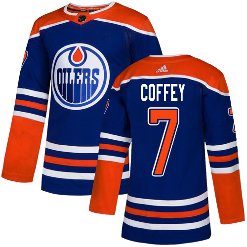 Adidas Oilers #7 Paul Coffey Royal Blue Alternate Authentic Stitched NHL Jersey