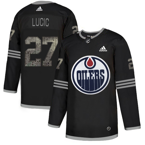 Adidas Oilers #27 Milan Lucic Black Authentic Classic Stitched NHL Jersey