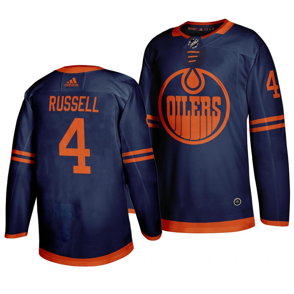 Edmonton Oilers #4 Kris Russell Blue 2019-20 Third Alternate Jersey