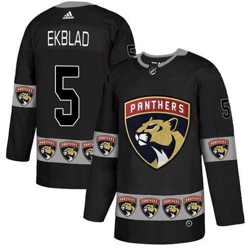 Adidas Panthers #5 Aaron Ekblad Black Authentic Team Logo Fashion Stitched NHL Jersey