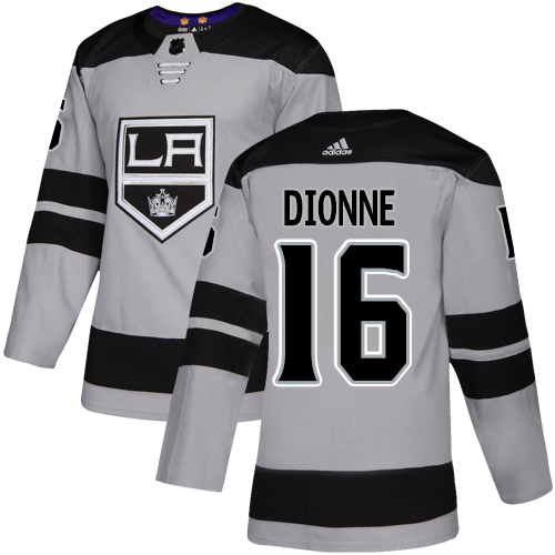Adidas Kings #16 Marcel Dionne Gray Alternate Authentic Stitched NHL Jersey