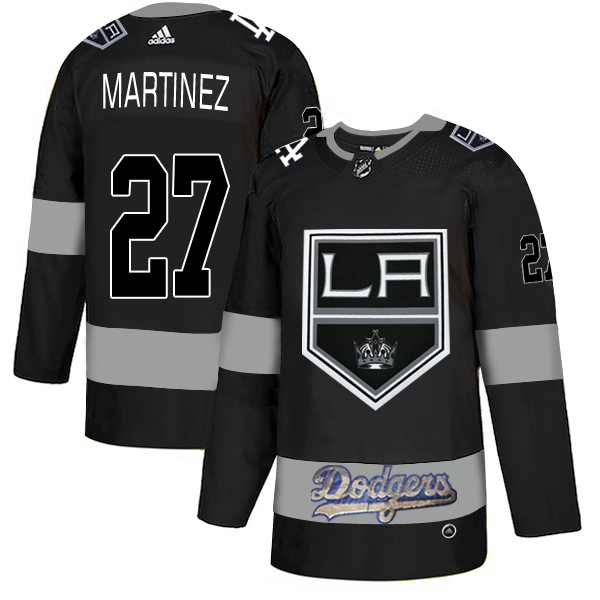 Adidas Kings X Dodgers #27 Alec Martinez Black Authentic City Joint Name Stitched NHL Jersey
