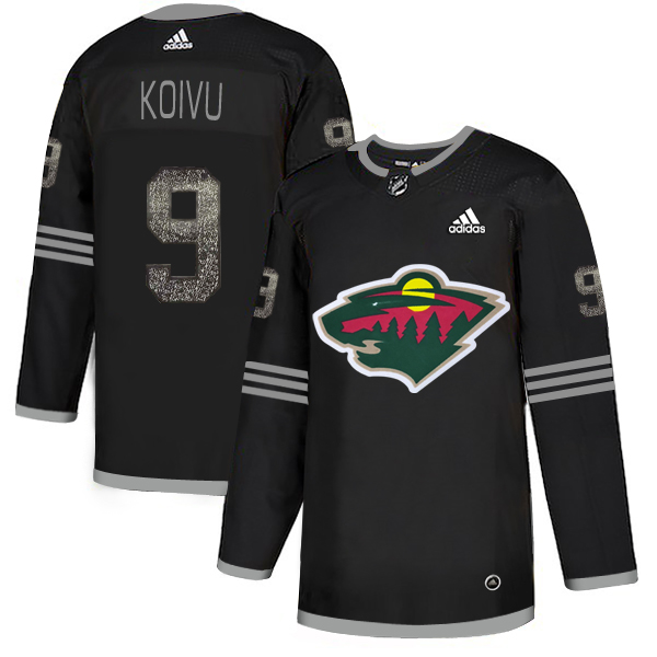 Adidas Wild #9 Mikko Koivu Black Authentic Classic Stitched NHL Jersey