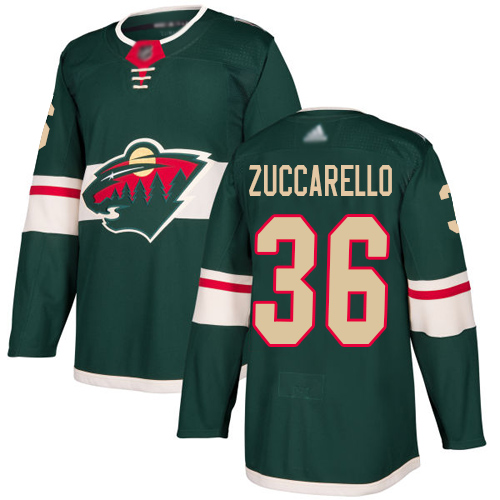 Adidas Wild #36 Mats Zuccarello Green Home Authentic Stitched NHL Jersey
