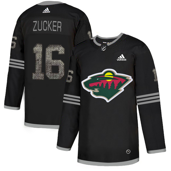 Adidas Wild #16 Jason Zucker Black Authentic Classic Stitched NHL Jersey