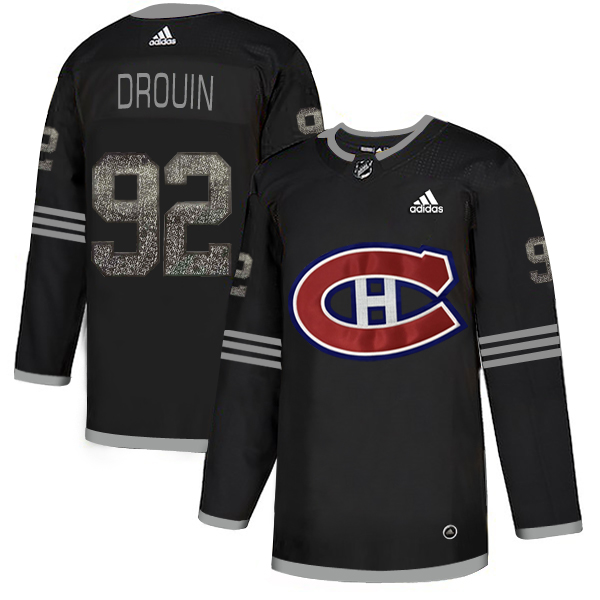 Adidas Canadiens #92 Jonathan Drouin Black Authentic Classic Stitched NHL Jersey