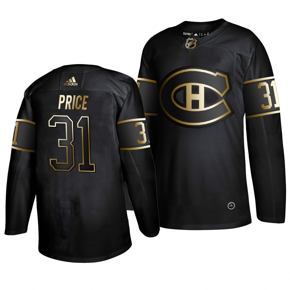 Adidas Canadiens #31 Carey Price 2019 Black Golden Edition Authentic Stitched NHL Jersey