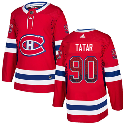Adidas Canadiens #90 Tomas Tatar Red Home Authentic Drift Fashion Stitched NHL Jersey