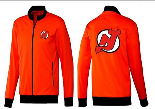 NHL New Jersey Devils Zip Jackets Orange-1