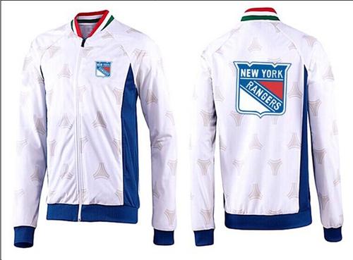 NHL New York Rangers Zip Jackets White-3