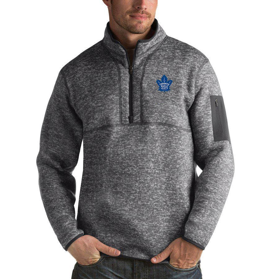 Toronto Maple Leafs Antigua Fortune Quarter-Zip Pullover Jacket Black Toronto Maple Leafs Antigua Fortune Quarter-Zip Pullover Jacket Black