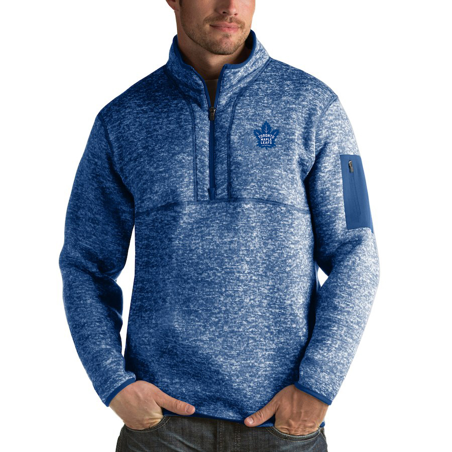 Toronto Maple Leafs Antigua Fortune Quarter-Zip Pullover Jacket Blue Toronto Maple Leafs Antigua Fortune Quarter-Zip Pullover Jacket Blue