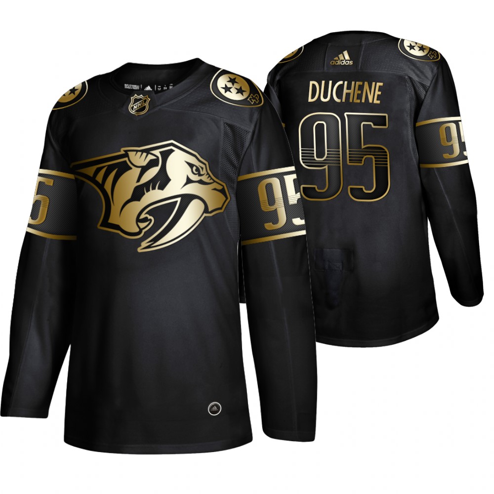 Adidas Predators #95 Matt Duchene Men's 2019 Black Golden Edition Authentic Stitched NHL Jersey
