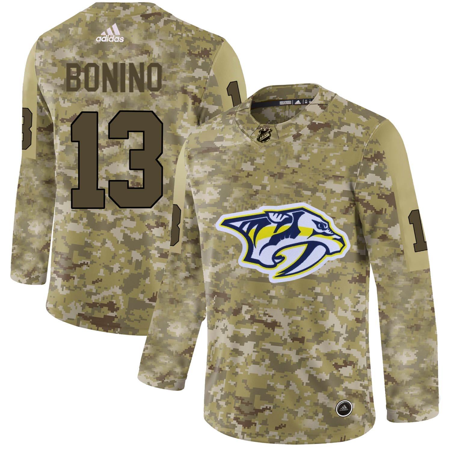 Adidas Predators #13 Nick Bonino Camo Authentic Stitched NHL Jersey Adidas Predators #13 Nick Bonino Camo Authentic Stitched NHL Jersey
