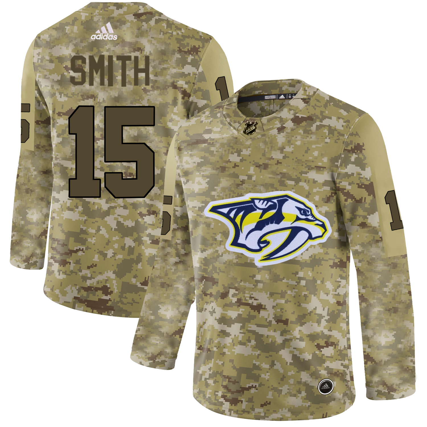 Adidas Predators #15 Craig Smith Camo Authentic Stitched NHL Jersey Adidas Predators #15 Craig Smith Camo Authentic Stitched NHL Jersey