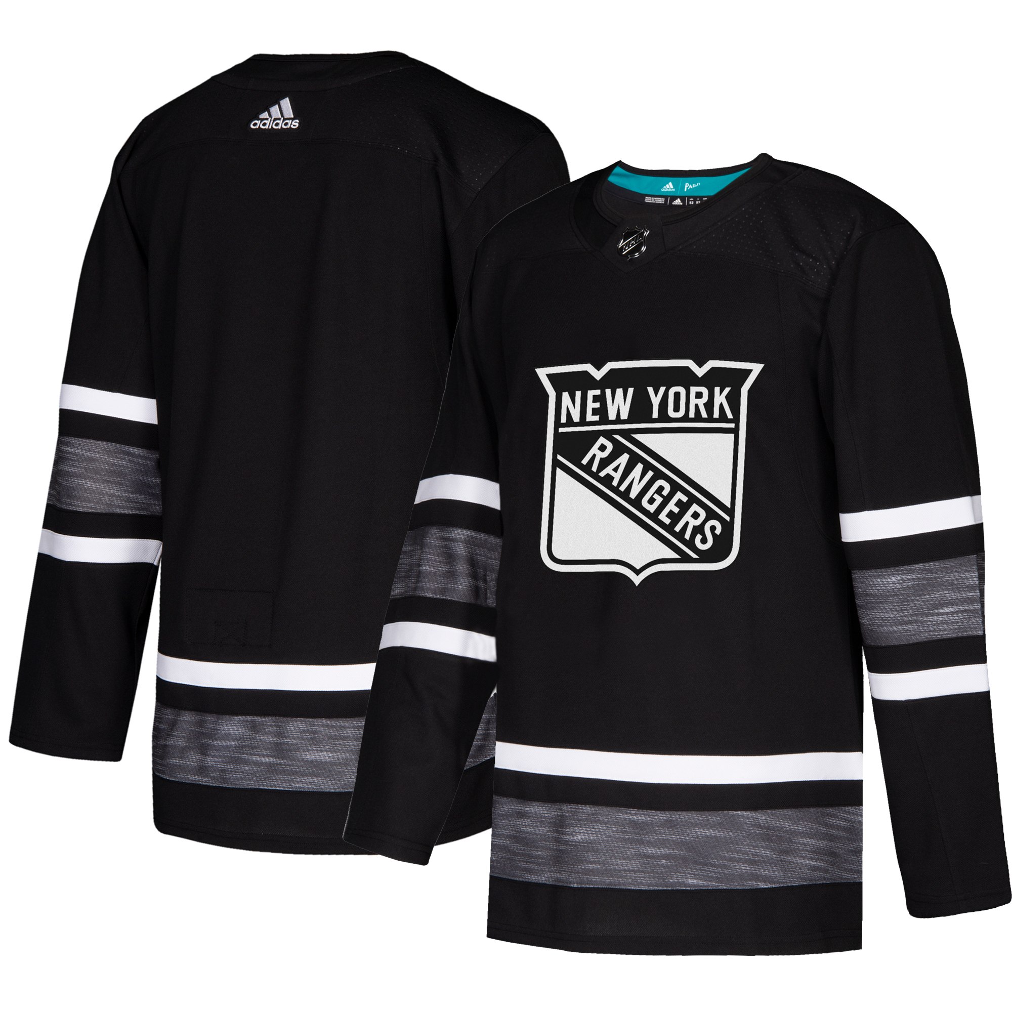 Adidas Rangers Blank Black 2019 All-Star Game Parley Authentic Stitched NHL Jersey