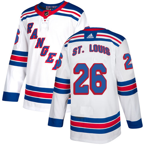 Adidas Rangers #26 Martin St. Louis White Away Authentic Stitched NHL Jersey