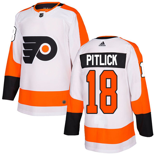 Adidas Flyers #18 Tyler Pitlick White Road Authentic Stitched NHL Jersey