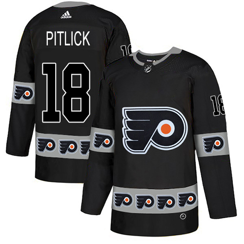 Adidas Flyers #18 Tyler Pitlick Black Authentic Team Logo Fashion Stitched NHL Jersey