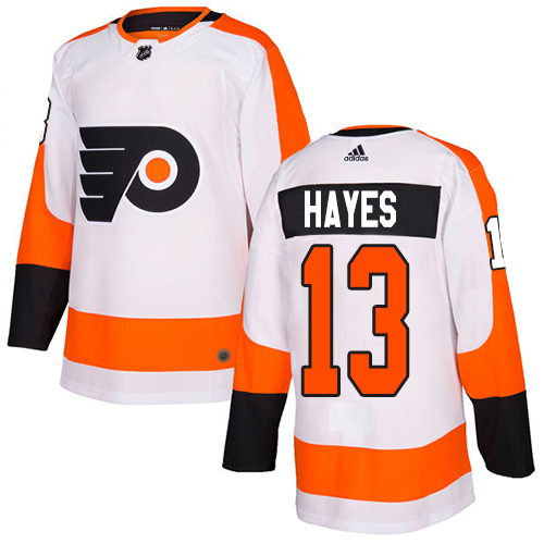 Adidas Flyers #13 Kevin Hayes White Road Authentic Stitched NHL Jersey