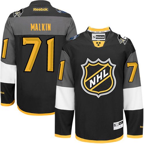 Penguins #71 Evgeni Malkin Black 2016 All-Star Stitched NHL Jersey